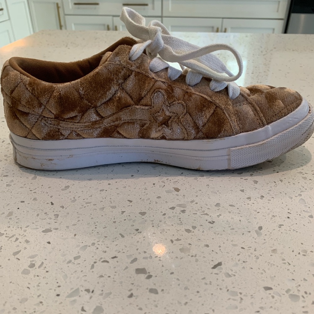 Converse x Golf Le Fleur One Star Ox TTC Quilted Velvet Brown Sugar - Picture 4 of 11